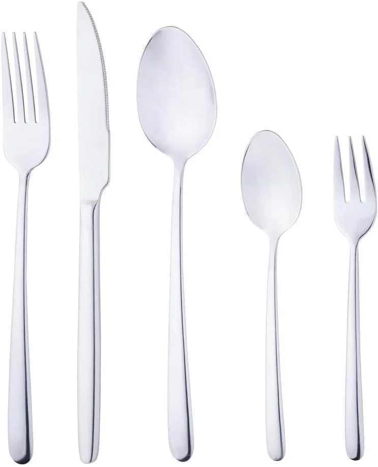 WOLFF Faqueiro de Aço Inox Viena 30 Peças - Mesa Posta - Itens Para Casa - Utensílios de Cozinha - Enxoval - Casamento - Decoração