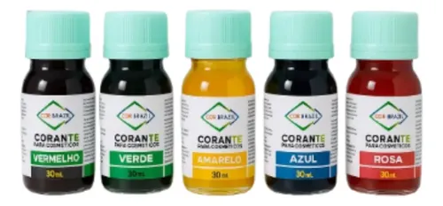 Kit 5 Corantes 30ml Cosmético Para Sabonetes  Aromatizantes