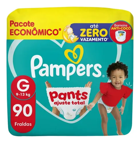 Fralda Pants Ajuste Total Tamanho G 90 Unidades Pampers Grande (g) Sem Gênero