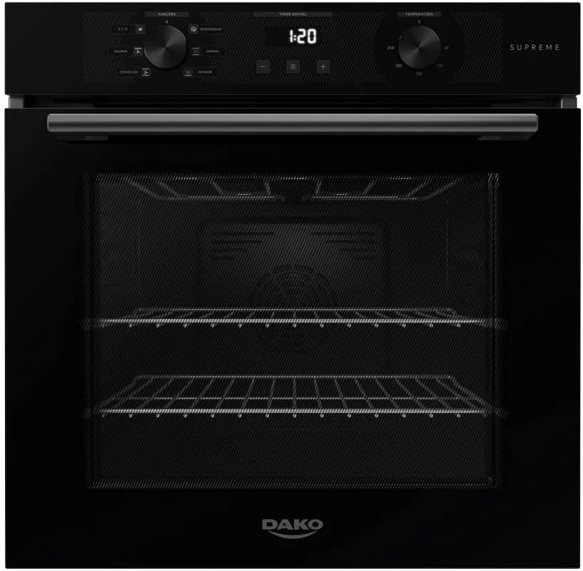 Forno de Embutir Elétrico Dako Supreme 80 L Digital Preto - 220V