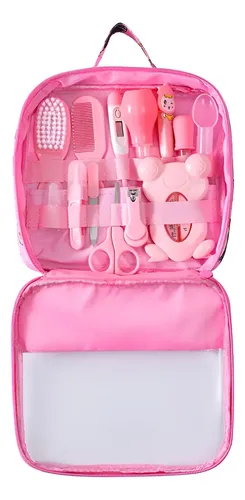 Kit 13 Peças Higiene Cuidado Bebê Recém Nascido Essencial Rosa