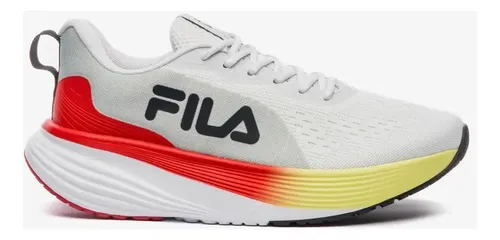 Tênis Masculino Agile Fila Branco/vermelho/verde Limao Lisa 39 Br
