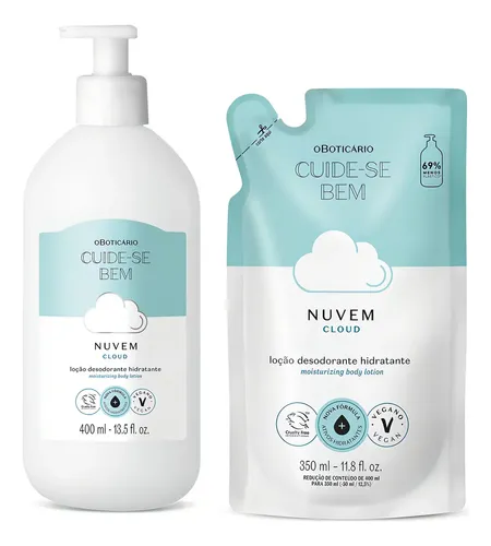 Kit Cuide-se Bem Nuvem: Loção Corporal 400ml + Refil Neutra