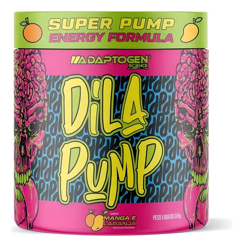 Dila Pump Pré-treino E Vasodilatador 318g Adaptogen Science Sabor Mango And Orange Manga & Laranja