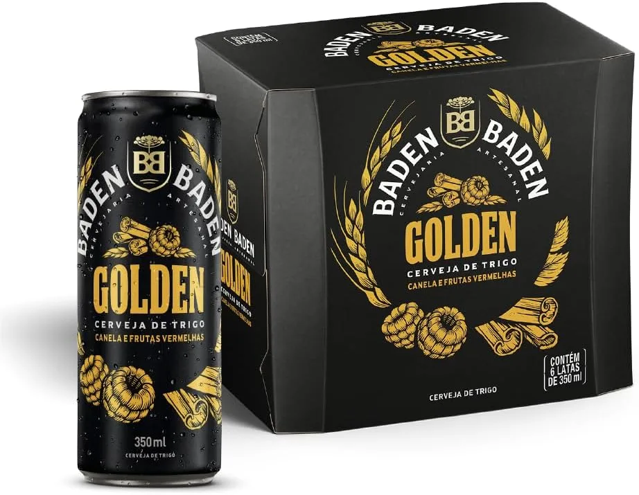 Baden Baden Cerveja Ale Golden, Pack 6 Latas Lata 350ml
