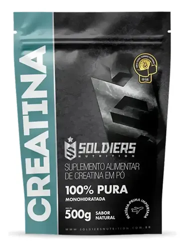 Creatina 500g Suplemento Monohidratada Em Pó 100% Pura - Soldiers Nutrition Sem Sabor