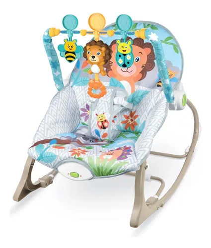 Cadeira De Descanso E Balanço Bebê Funtime Leão Maxi Baby Água