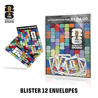 Kit 12 Envelopes de Figurinhas da Copa do Mundo da FIFA 2026™ + Cartela