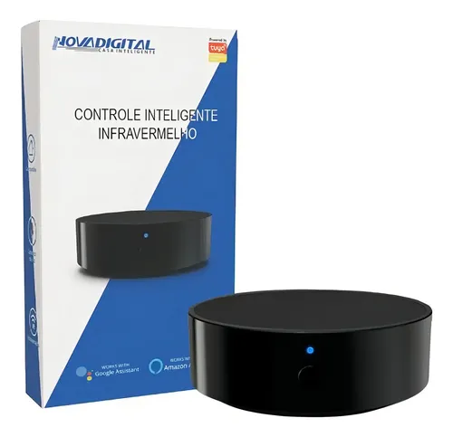 Controle Remoto Inteligente Novadigital Universal Infravermelho Ir Wifi Tuya Smart Life Alexa Google Preto