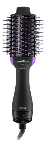 Escova Secadora Britânia 4 Em 1 Nanocerâmica 1300w Bes35 Bivolt Preto 127/220v