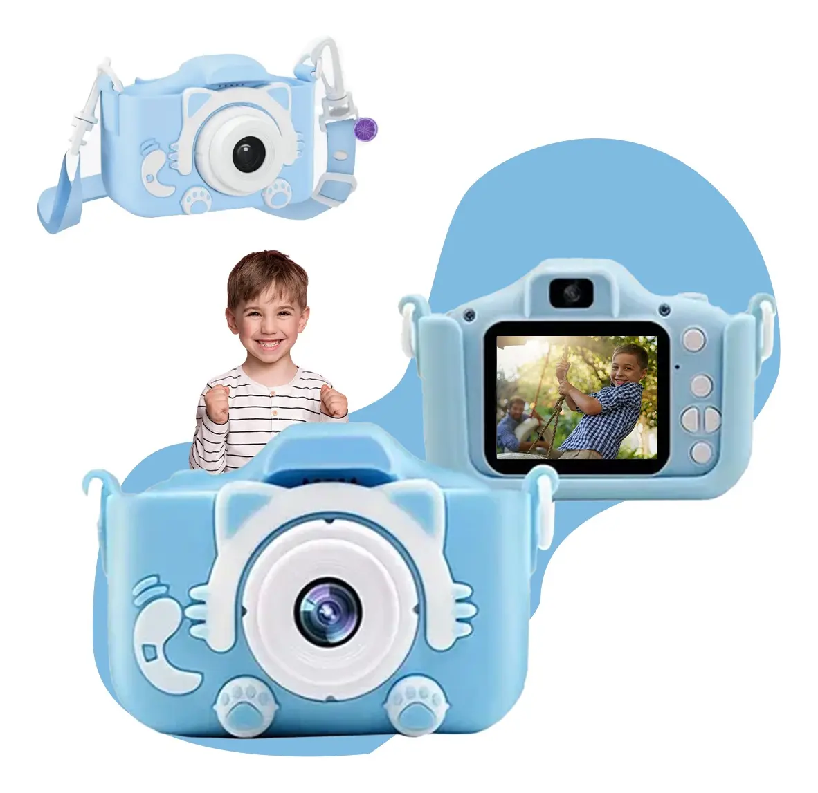 Câmera Infantil Digital Filmadora Infantil Máquina Fotográfica Infantil Fotografa E Filma Tira Foto De Verdade Rosa Swave