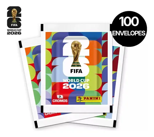 100 Envelopes Figurinhas Copa Do Mundo 2026 Original Panini