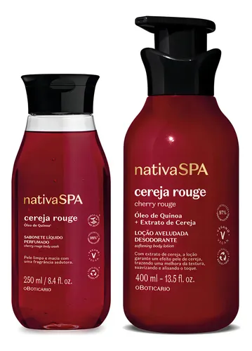 Combo Nativa Spa Cereja Rouge: Loção Corporal 400ml + Sabone