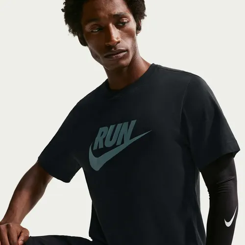 Camiseta Dri-fit Nike Run Swoosh Masculina Preto/verde G