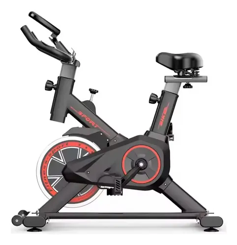 Bicicleta Spinning Ergométrica Vertical Inércia Bike Fitness Cor Vermelho 127/220v