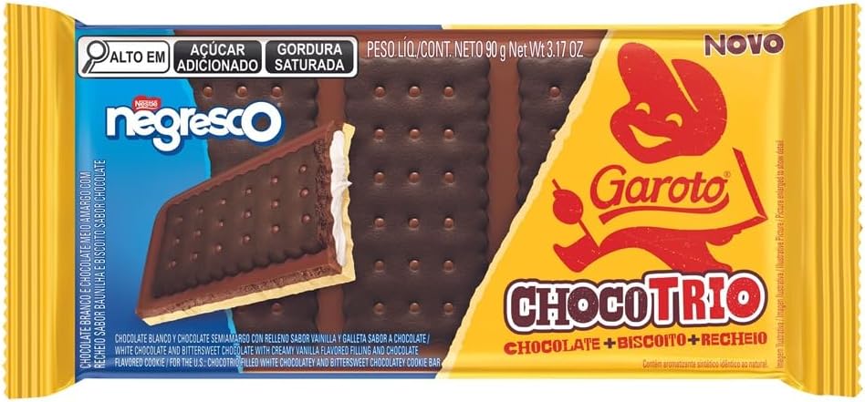 Chocolate Chocotrio Garoto Negresco 90g
