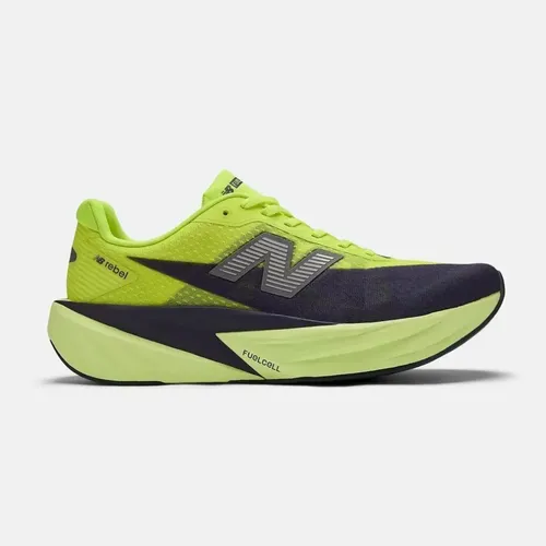 Tênis New Balance Fuelcell Rebel V5 Masculino Verde Neon Verde Neon/roxo Escuro Lisa 40 Br