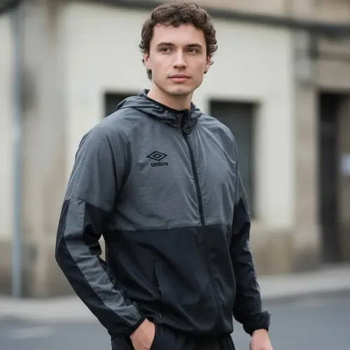 Jaqueta Corta Vento Masculina Esportiva Umbro Activity Preto-cinza G