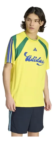 Camiseta adidas Tiro Np Masculina Amarelo/azul G