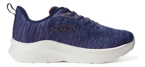 Tênis Casual Feminino Nyx Olympikus Azul/rosa/branco Texturizado 39 Br