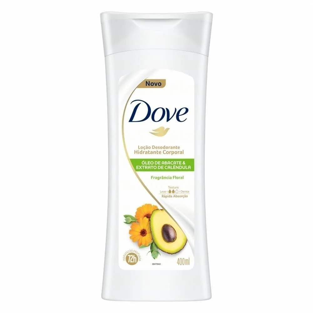 Loção Hidratante Corporal Dove Óleo De Abacate Extrato De Calêndula 400ml