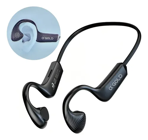 Fone Ouvido Sem Fio Academia Esportes Gold Condução Indução Cor 1bluetooth