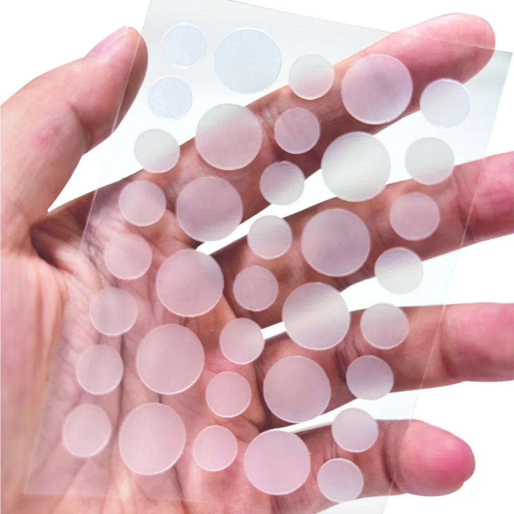 Kit 36/100 Adesivo Seca Espinha, Anti‑acne, Transparente Invisível Dia/Noite Secativo