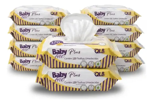 Toalha Umedecida Baby Free Plus 1200 Un Pele Sensível