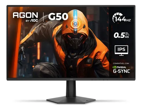 Monitor Gamer Aoc Agon G50 27  144hz 0,5ms 27g50f Preto 127/220v