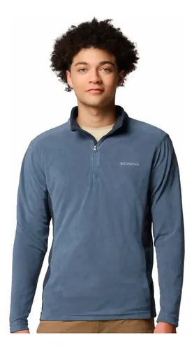 Blusa Columbia Masculina Klamath Range Ii Half Zip Azul Azul M/m