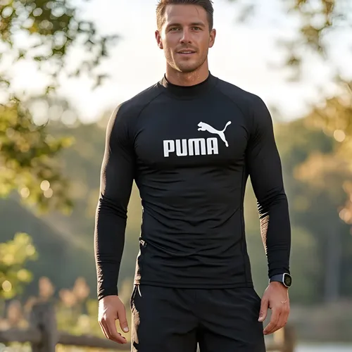 Camiseta Térmica Puma Manga Longa Proteção Uv50+ Masculina