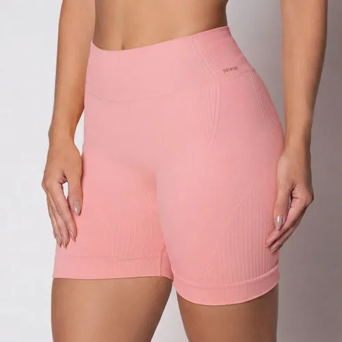 Short Academia Feminino Poliamida Selene Zero Transparência Rosé Short Fitness Short Esportivo Short Legging Short Selene Short Poliamida Shortinho G Short Zero Transparência