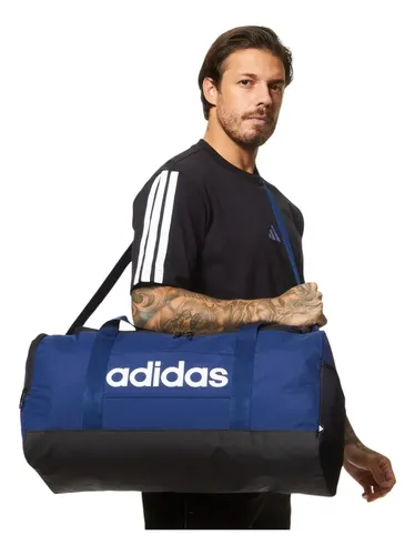 Mala Duffel Linear Média adidas Azul Liso