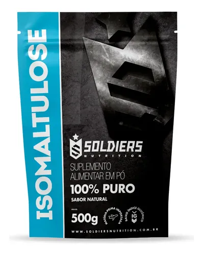 Palatinose Pura 500g Isomaltulose Soldiers Nutrition Carboidrasto Baixo Índice Glicêmico Natural - 100% Puro