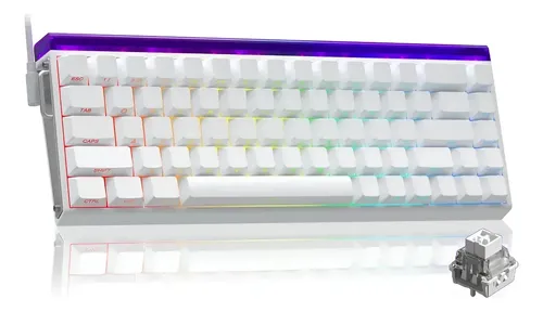 Teclado Magnético Aula Hero68 He 0.01mm Rapid Trigger 8000hz Cor De Teclado Branco Aula Idioma Inglês Us