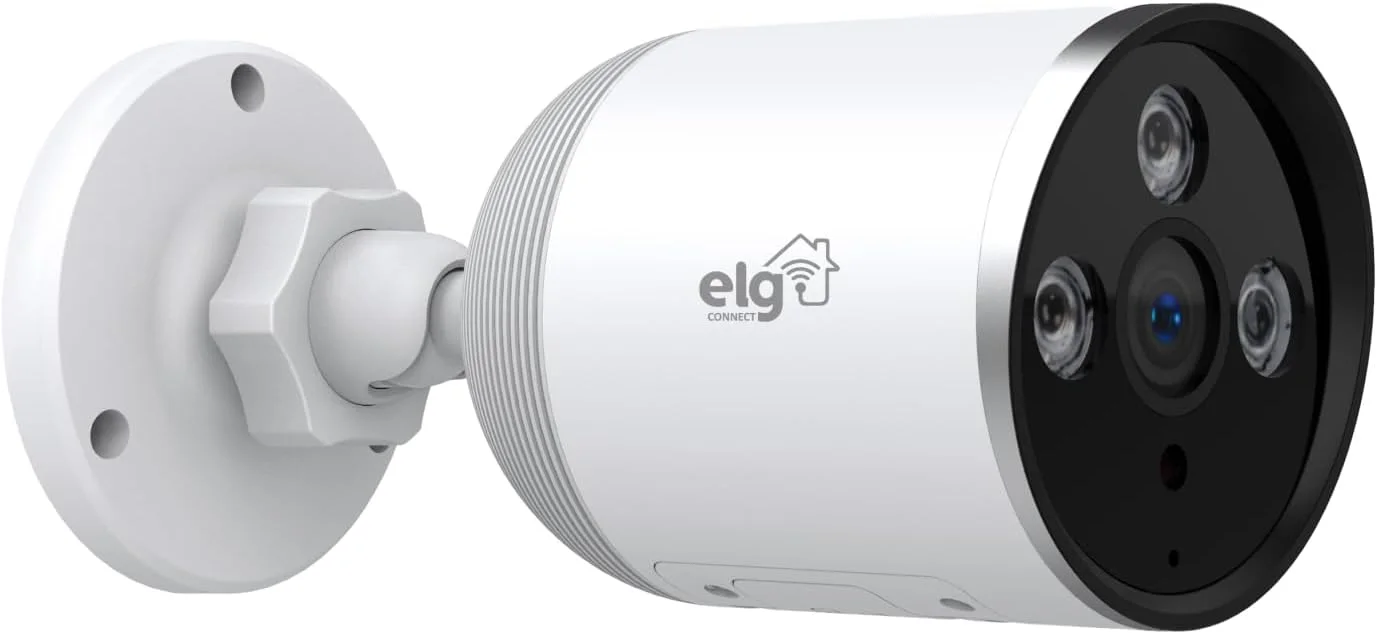 ELG, SHCF601, Câmera Externa Full Color 1080P IP65, Lente 3.6mm, Grava Full HD 1080p, Inteligente, Wi-Fi, Protocolo ONVOF, Perfil S, Branco