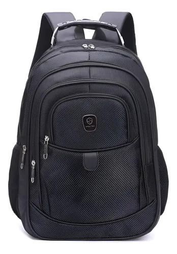 Mochila Executiva Impermeável Notebook Masculina Preta Spector Preto Executiva 1 Liso