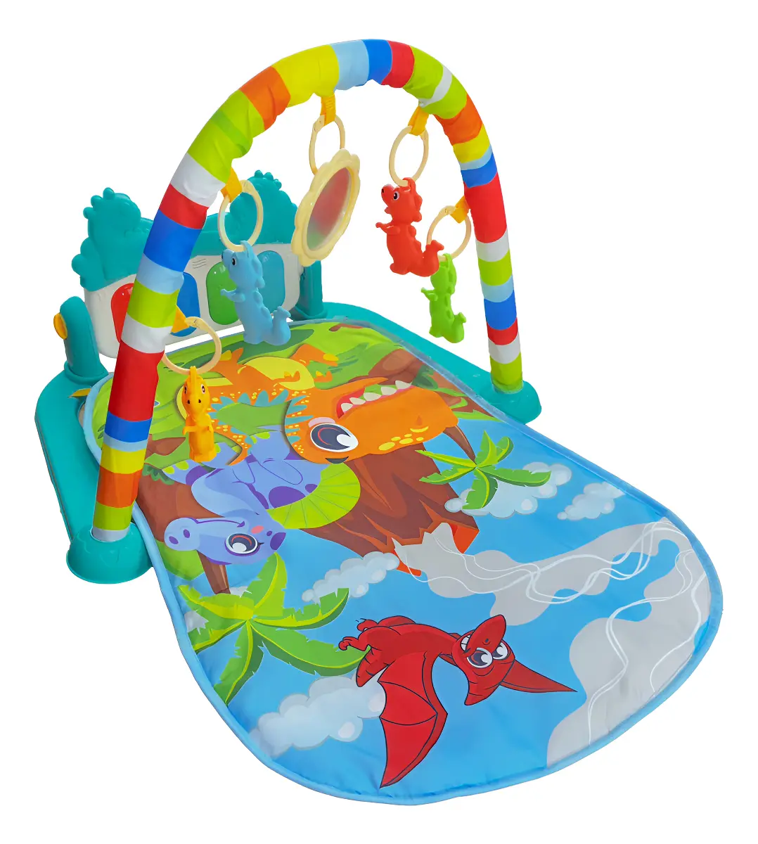 Tapete De Atividades Para Bebê Piano Play Funny Dino Maxi Baby