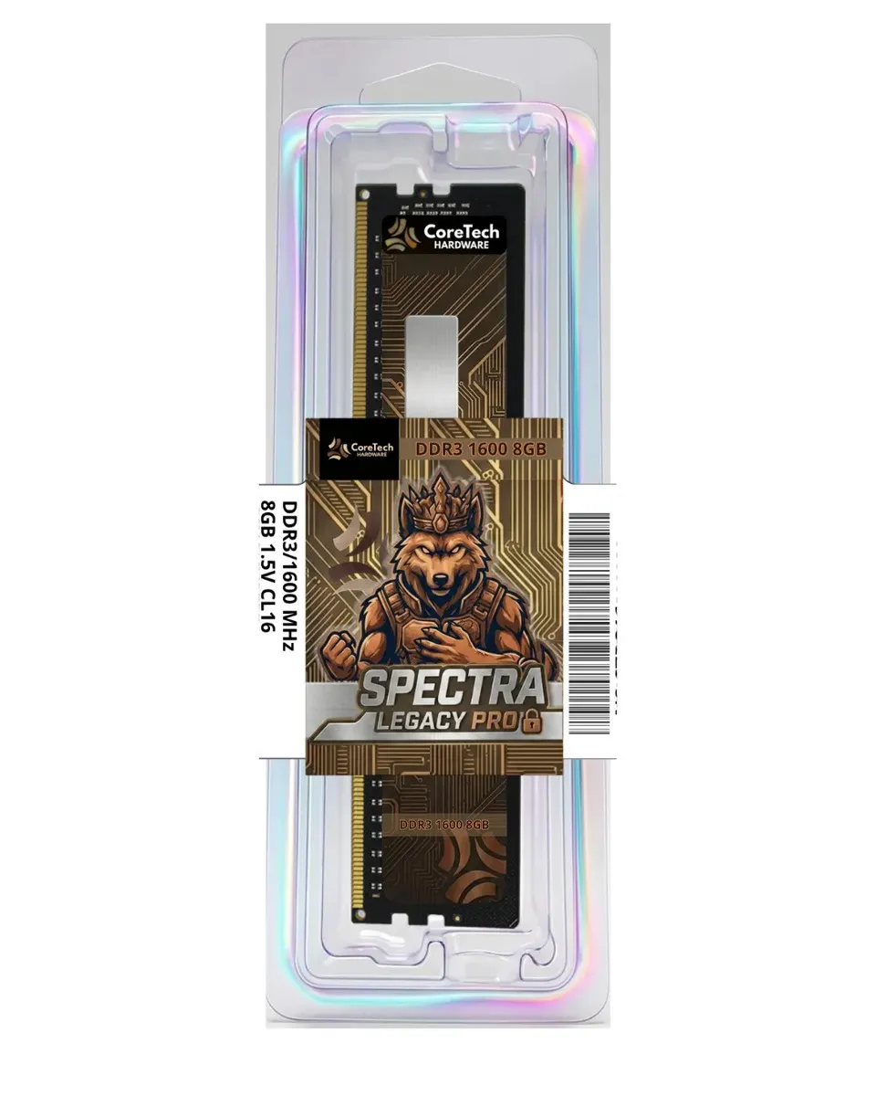 Memoria Ram Ddr3 1600 Mhz 8gb Coretech Spectra Desktop Pc 1.5v