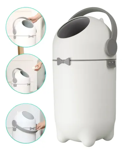 Lixeira Antiodor Fraldas Bebe Lixo Magico Anti Odor Branco