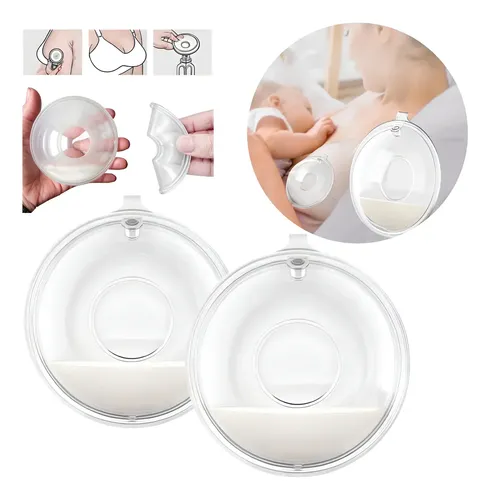 Kit 2 Coletores De Leite Materno Concha De Amamentação Kit 2 Transparente