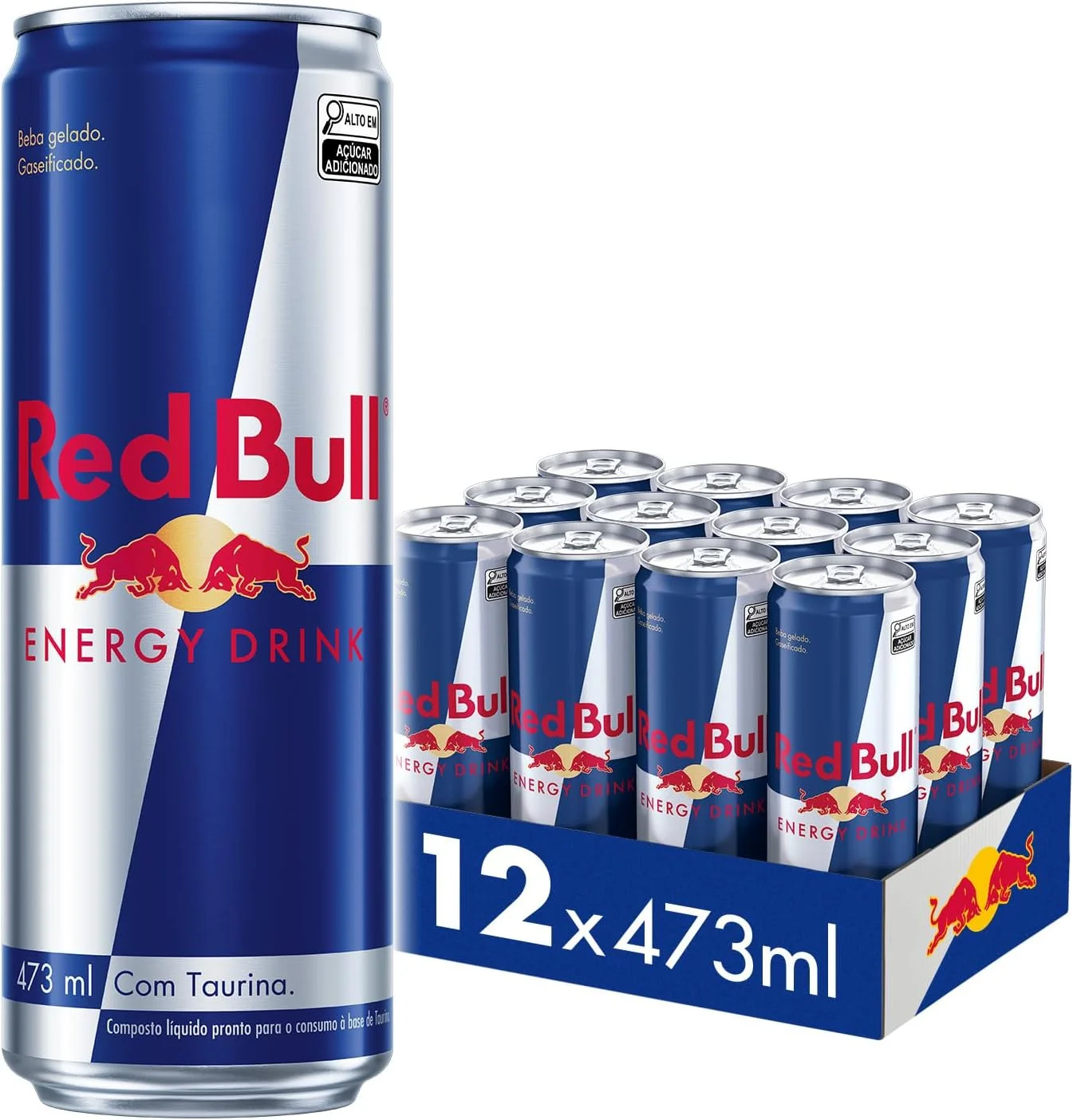 Red Bull Energético, Energy Drink, 473ml, 12 latas