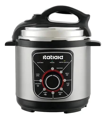 Panela De Pressão Elétrica Itatiaia Essencial 3l 700w Inox Preto 220v