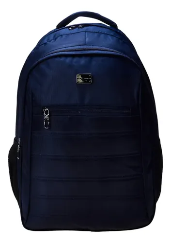 Mochila Urbana Masc/femi Mn51587pkaz Em Poliéster Polo King Azul Liso