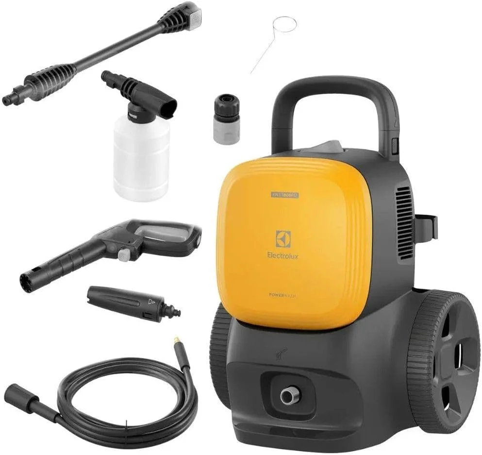 Electrolux Lavadora de Alta Pressão Lava Jato Lava Car 1800PSI de pressão de àgua e Potencia 1450W de motor com Aplicador de Detergente PowerWash EWS1800 127v Amarela