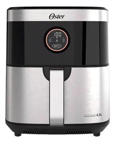 Fritadeira Sem Óleo 4,8 Litros Black Inox Ofrt660 Oster Preto 220v