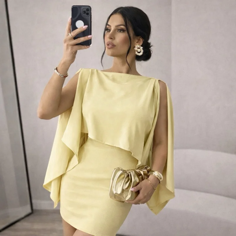 Conjunto Vestido Tomara Que Caia Com Blusa Capa Dunas