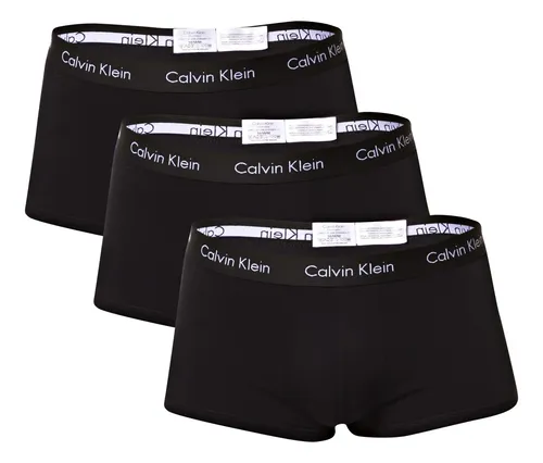 Kit 3 Cuecas Low Rise Trunk Calvin Klein  Preto L