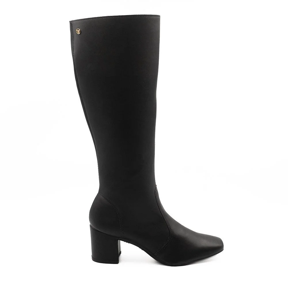 Bota Zatta Cano Longo Salto Bloco Valentina Preta
