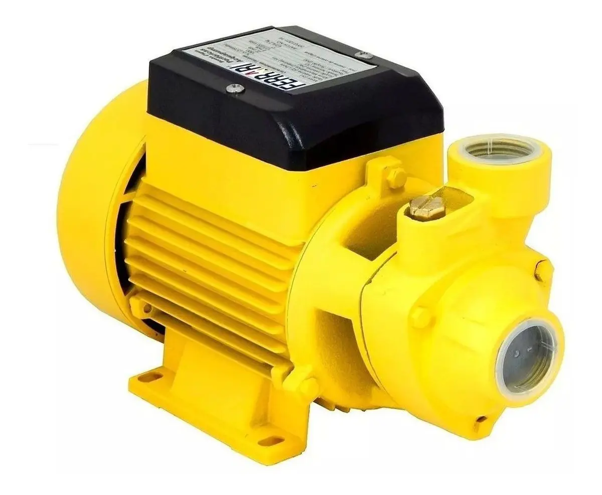 Bomba Periferica Ferrari Acquapump 1/2cv Ip44 Monofasico Rotor Em Bronze Amarelo 220v 60 Monofásica